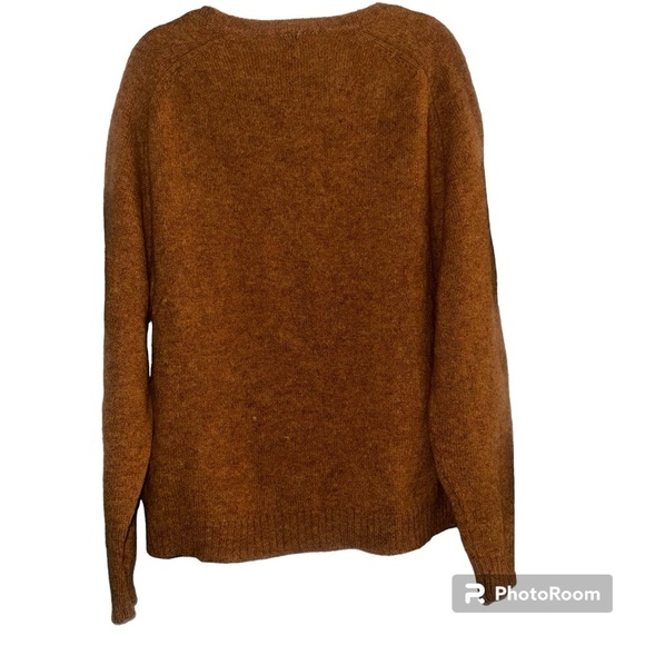 Vintage LL Bean Men's Heavy Knit Sweater Oatmeal Wool Made In New Zealand - Picture 2 of 4